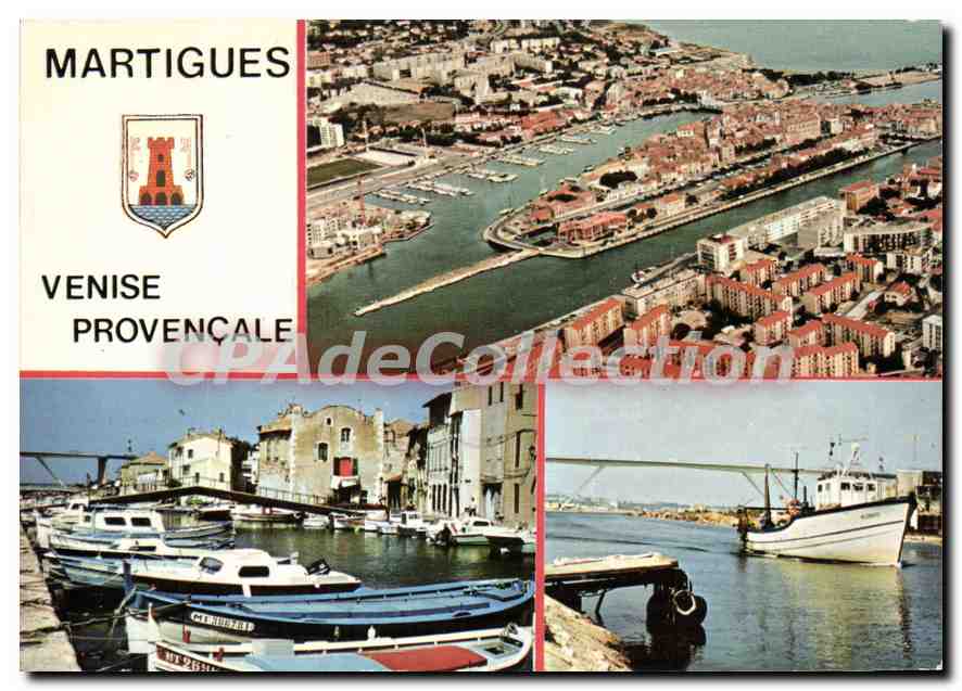 Martigues — Vue aérienne sur la ville et les canaux — Société d'Agences et de Diffusion, Marsille