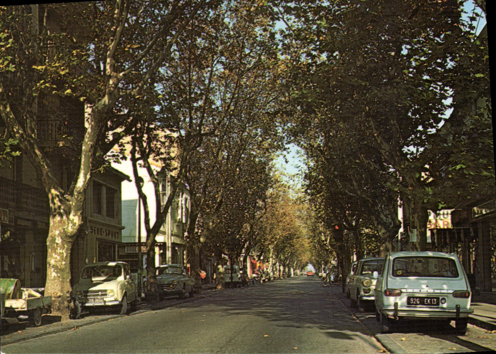 CPSM Miramas L'avenue de Salon en automne