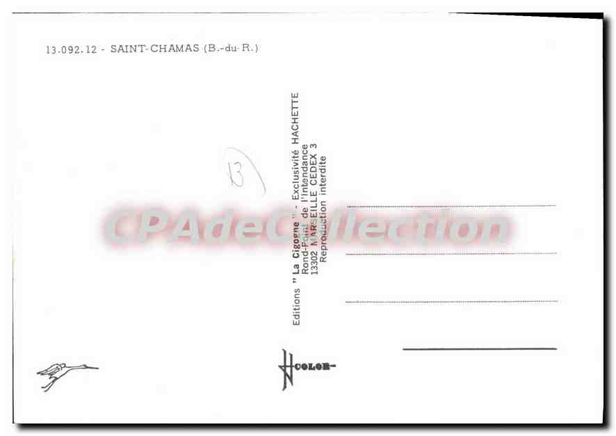 CPSM Saint Chamas — Verso