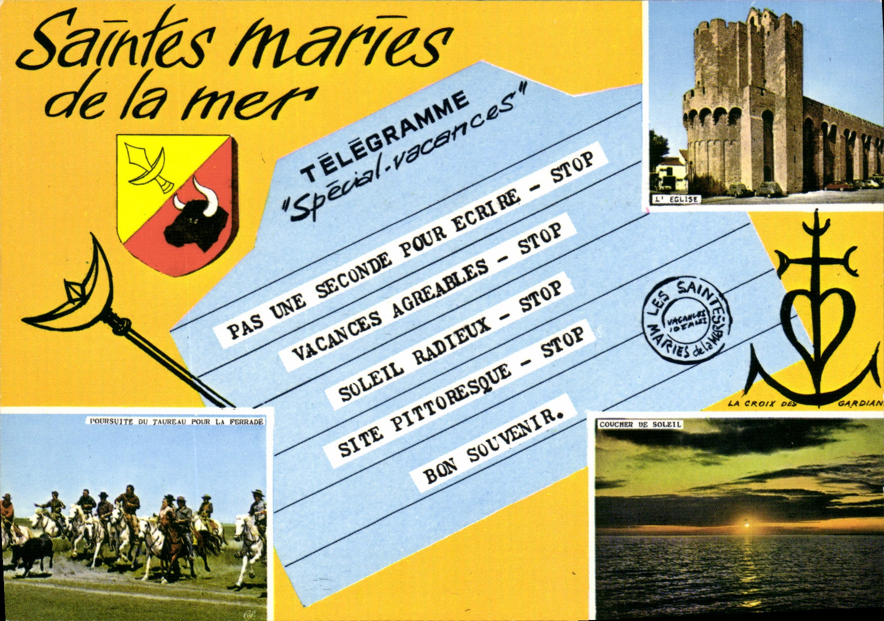 Les Saintes-Maries-de-la-Mer — Télég ramme vacances — éditeur Elnacap