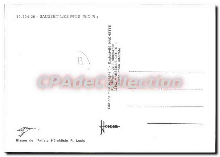 Sausset les Pins — vue panoramique — Éditions Hachette — Verso