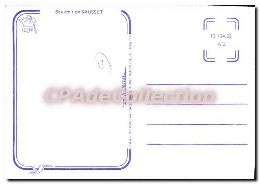 CPSM Souvenir De Sausset — Verso
