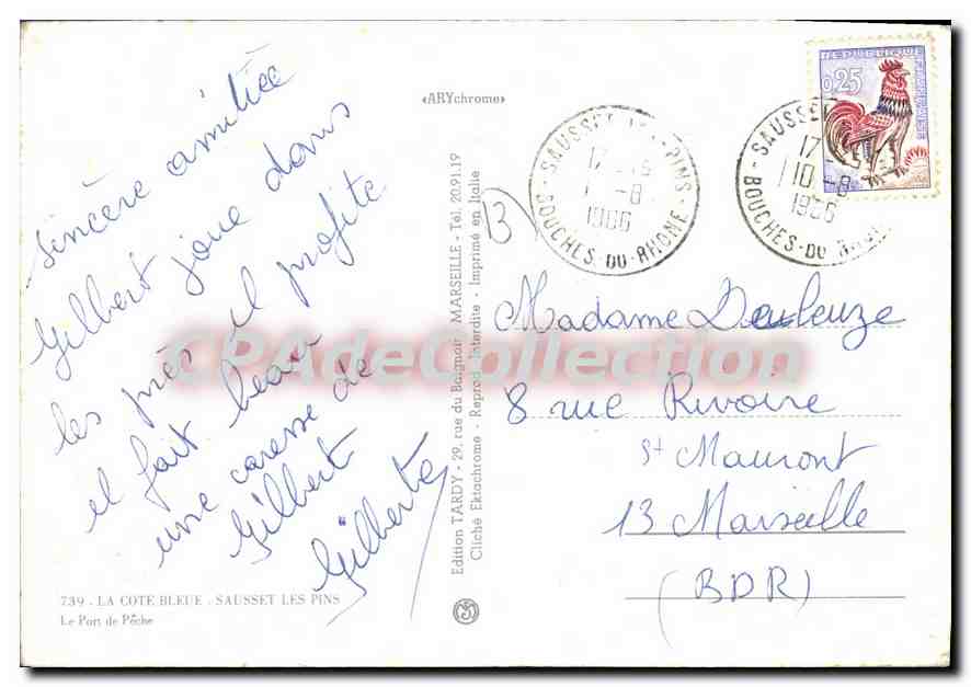 CPSM Sausset Les Pins Le Port De Peche — Verso