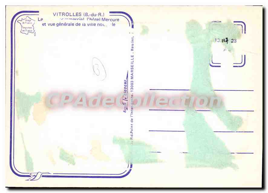 CPSM Vitrolles Vue Generale De La Ville Nouvelle centre commercial — Verso