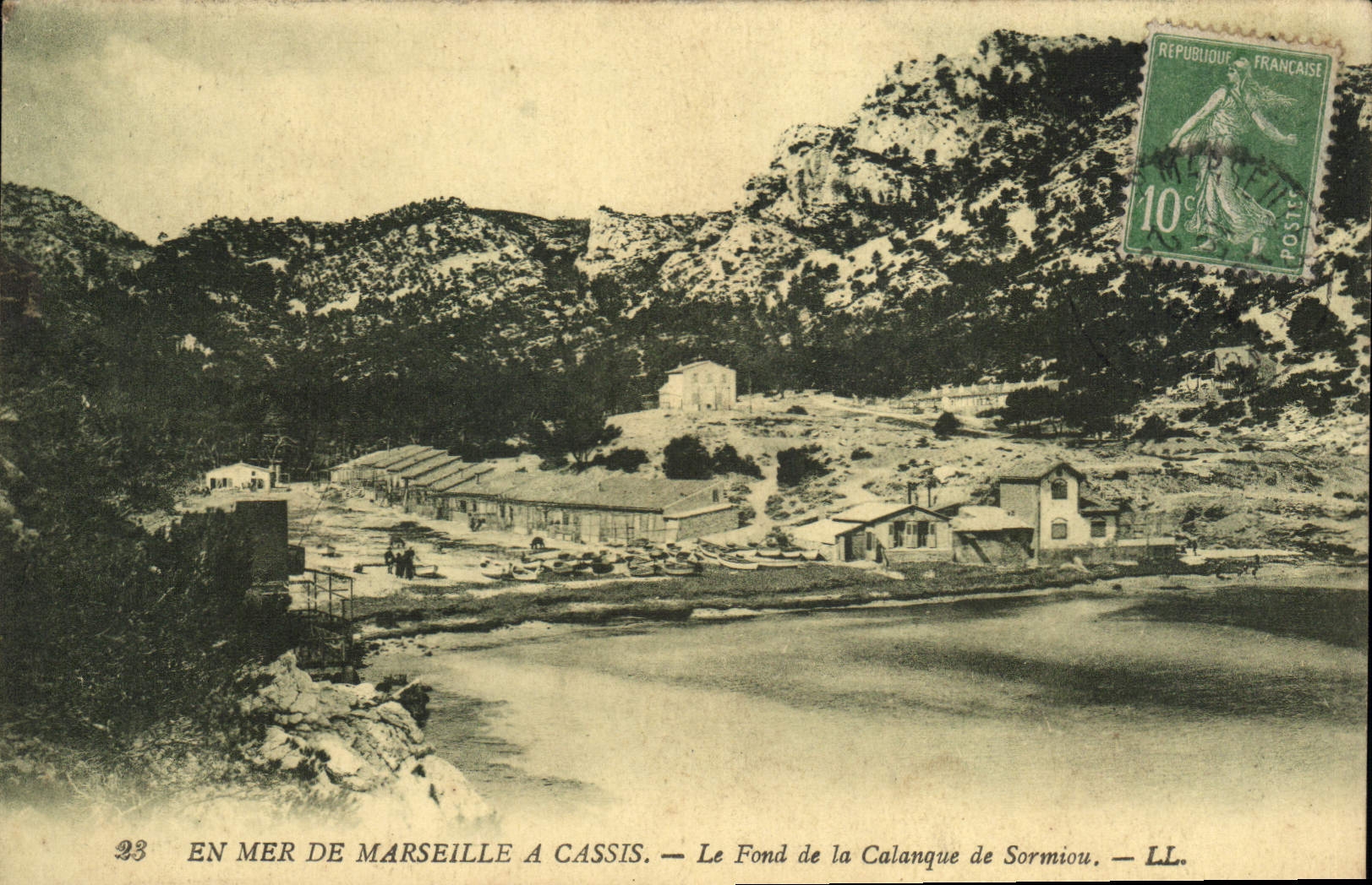 CPA En Mer De Marseille A Cassis Le Fond De La Calanque De Sormiou