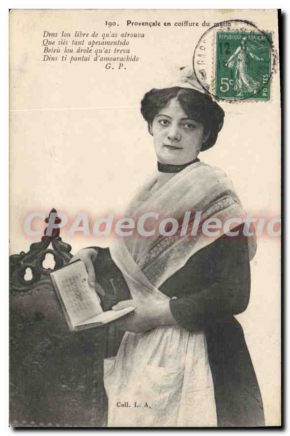 CPA Provençale En Coiffure Du matin