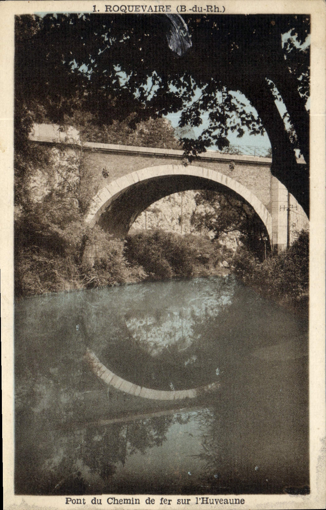 Pont du Chemin de fer sur l'Huveaune — Roquevaire (B.-du-Rh.) — A. Tasty, Marseilles