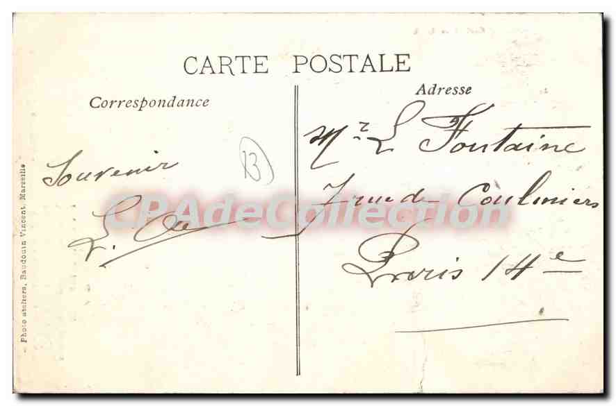 CPA En Provence Couifado — Verso