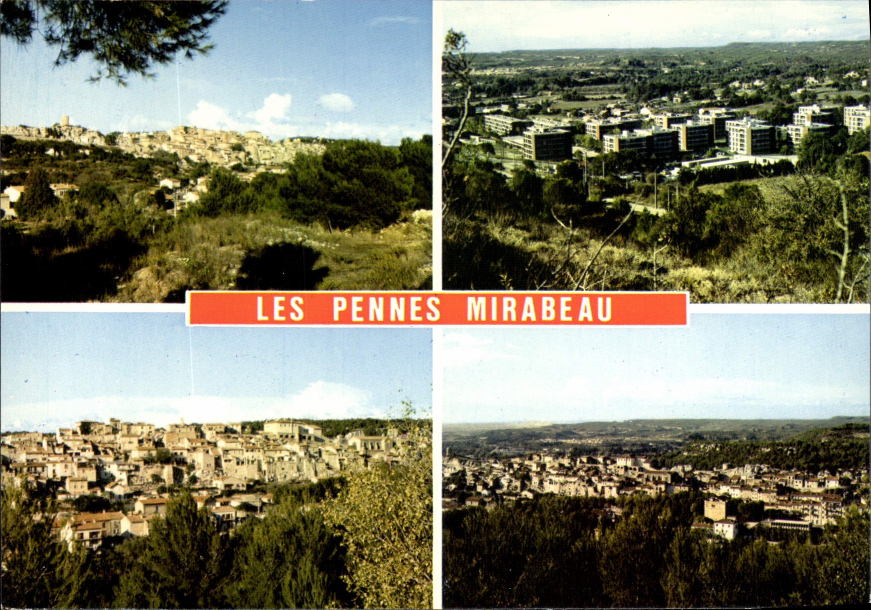 Les Pennes Mirabeau — vue panoramique en quatre scènes — Collection 'La Renardière' par Diet-Gaugez