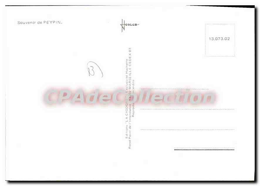 CPSM Souvenir De Peypin — Verso