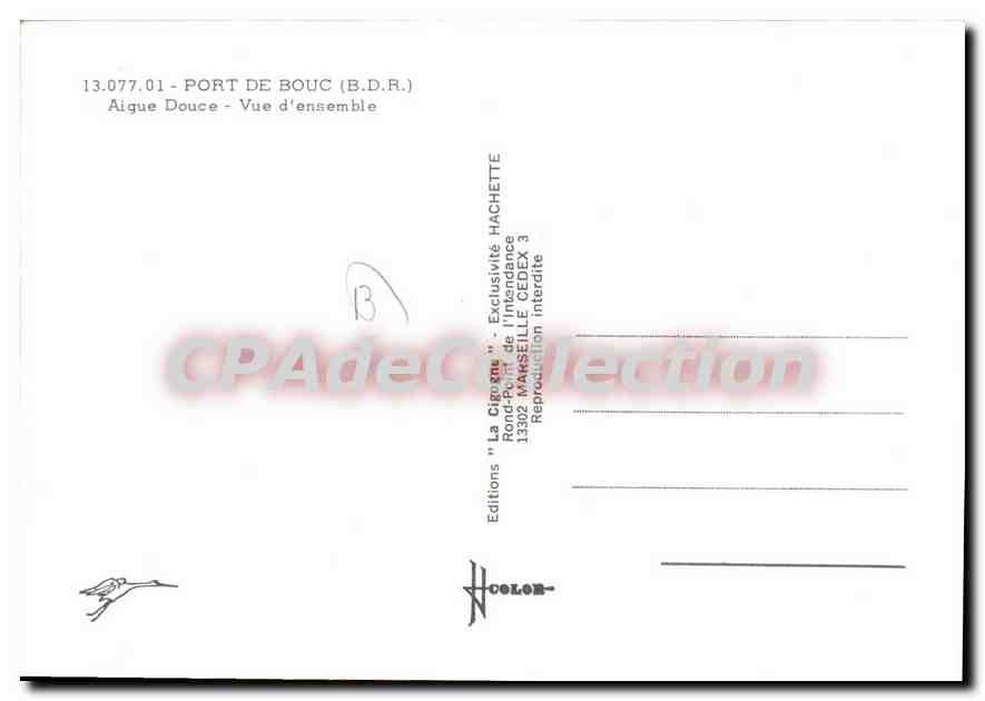 La Cigogne — Port de Bouc — Éditions La Cigogne — Reverso