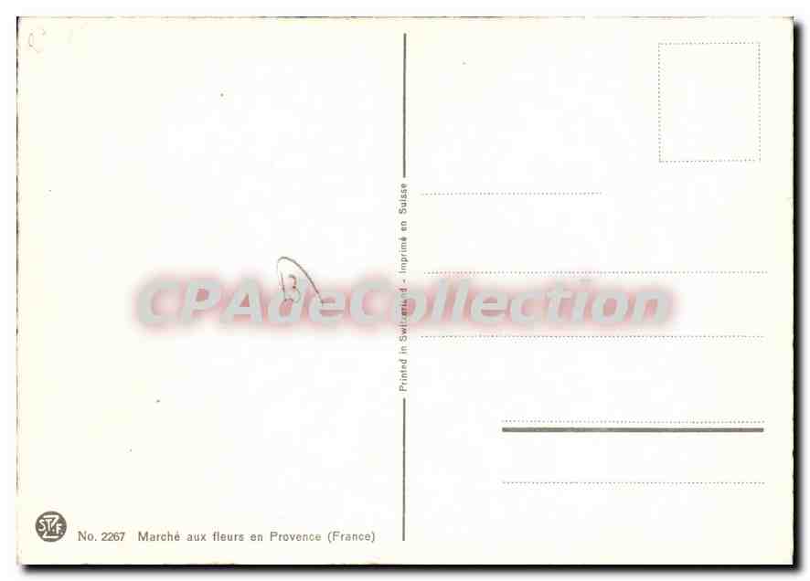 Marché aux fleurs en Provence (France) — T. P. — STF No. 2267 — Reverso