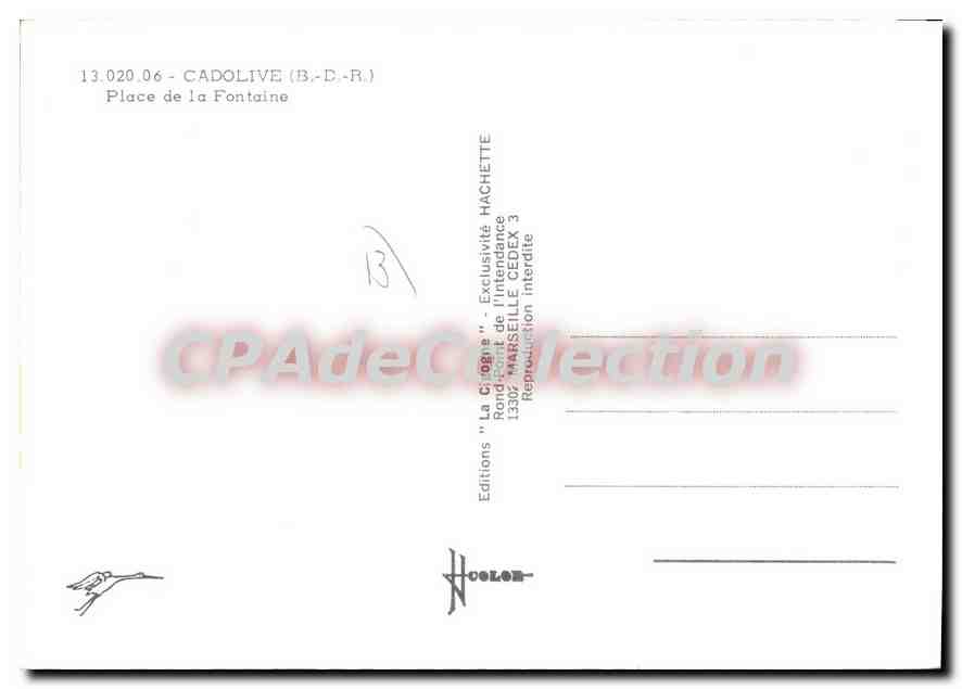 CPSM Cadolive Place De La Fontaine — Verso