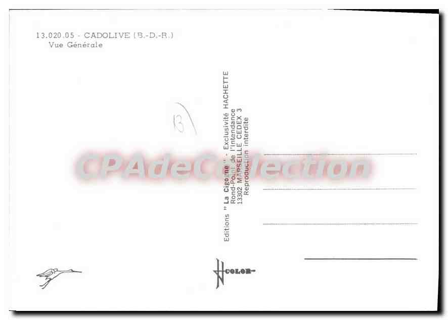 CPSM Cadolive Vue Generale — Verso