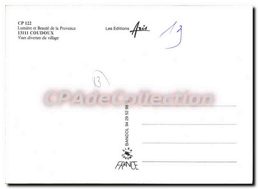 CPSM Coudoux Vues Diverses Du Village — Verso