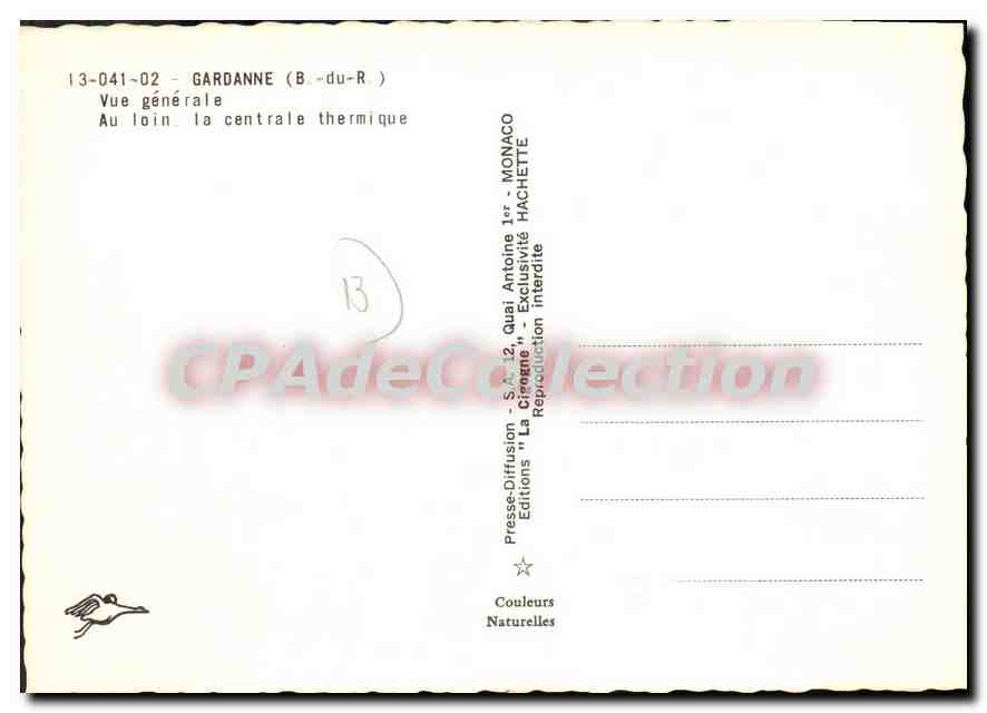 Gardanne (B.-du-R) — Vue générale — Au loin, la centrale thermique — Presses-Diffusion "La Crènne" — Reverso