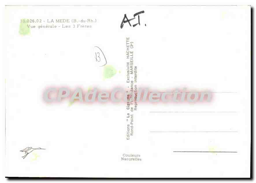 CPSM La Mede Vue Generale les 3 freres — Verso