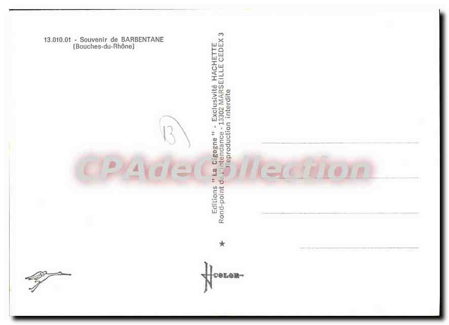 CPSM Barbentane Souvenir De — Verso