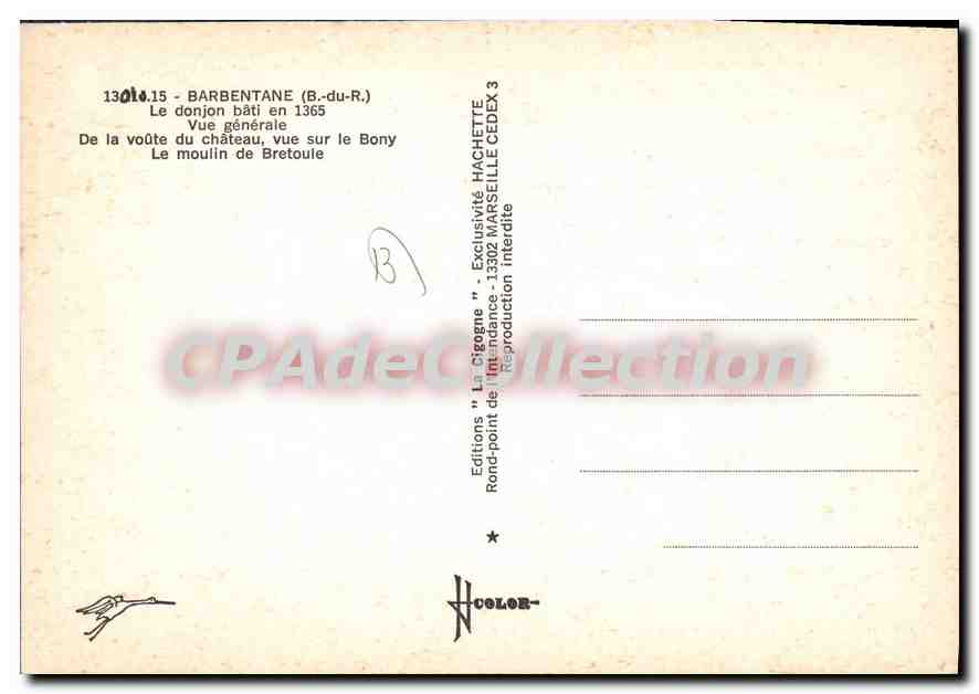 CPSM Barbentane Le Donjon Bati En 1365 Vue Generale moulin de Bretoule — Verso