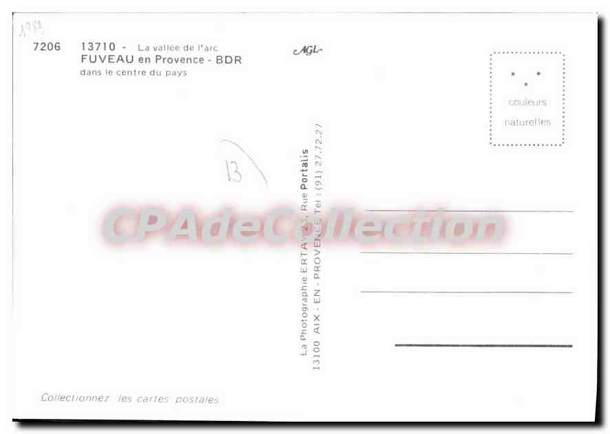 CPSM Fuveau En Provence Dans Le Centre Du Pays — Verso
