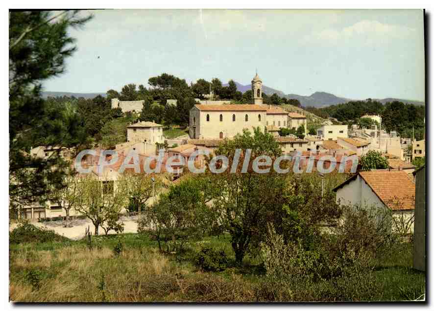 CPSM Peypin L'Eglise Et Les Ruines Du Vieux Château