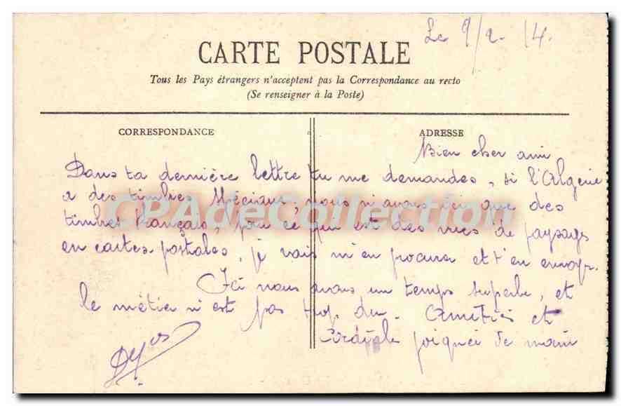 Algéro - Mosquée El-Djedid - Palais Consulaire - Amirauté — Edition E. S. — Rückseite