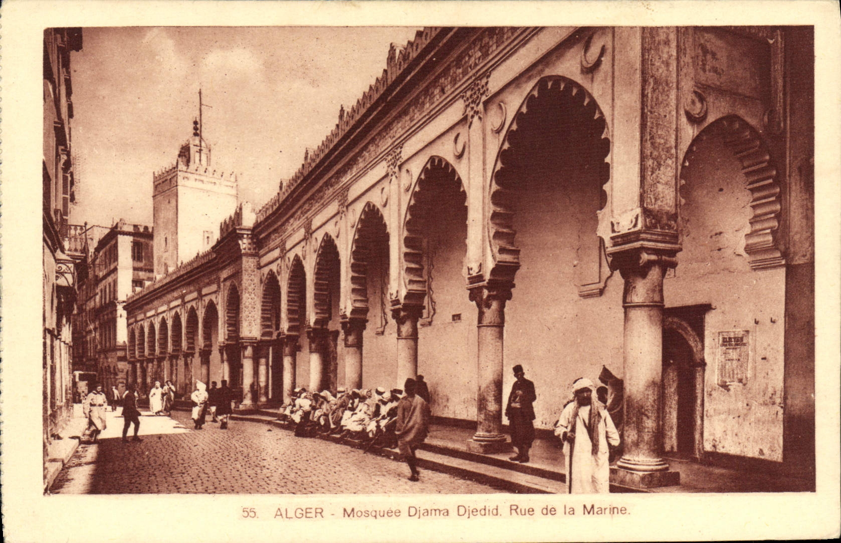 ALGER - Mosquée Djama Djedid, Rue de la Marine — éditeur non identifié, n° 55