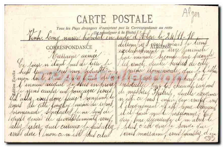 CPA Alger Pont D'El Kattar Le Vendredi — Back