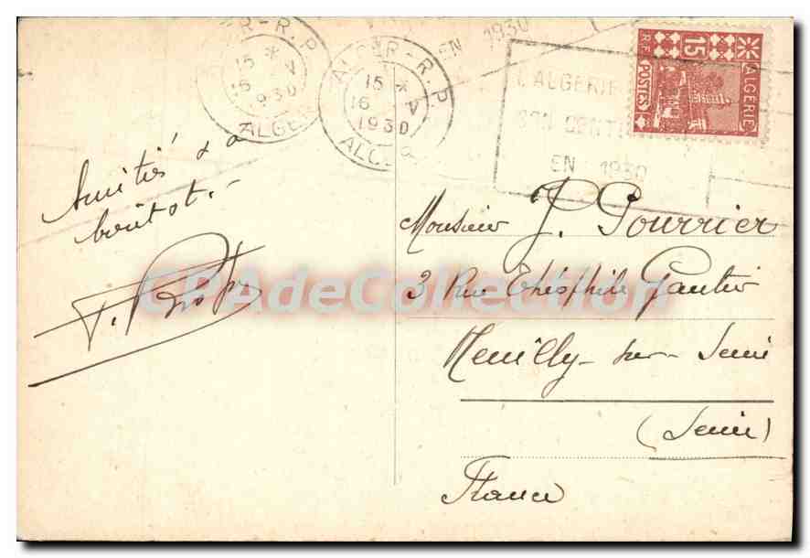Alger - Le Vendredi au Cimetière d'El-Kellar — CPAdeCollection, n° 203 — Verso