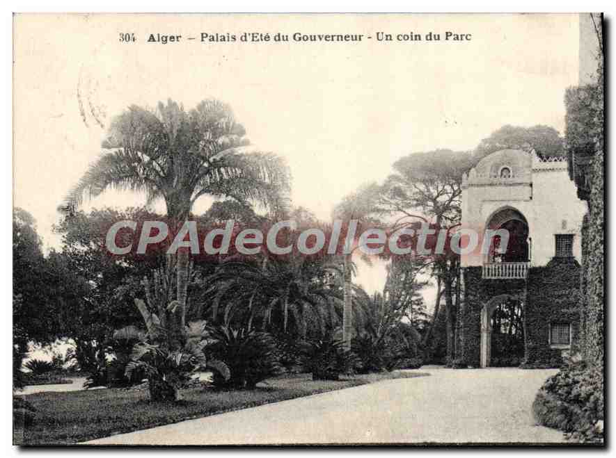 Alger – Palais d'Été du Gouverneur – Un coin du Parc — CPAdeCollection n°304