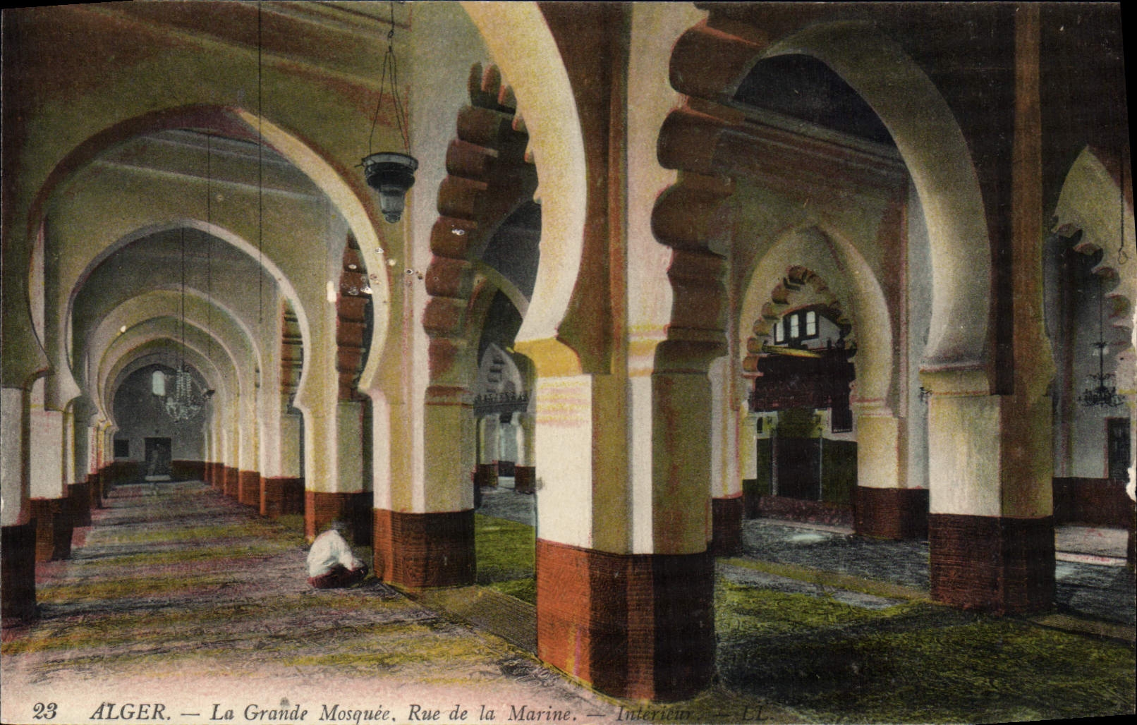 ALGER — La Grande Mosquée, Rue de la Marine — Intérieur — Éd. L. L.