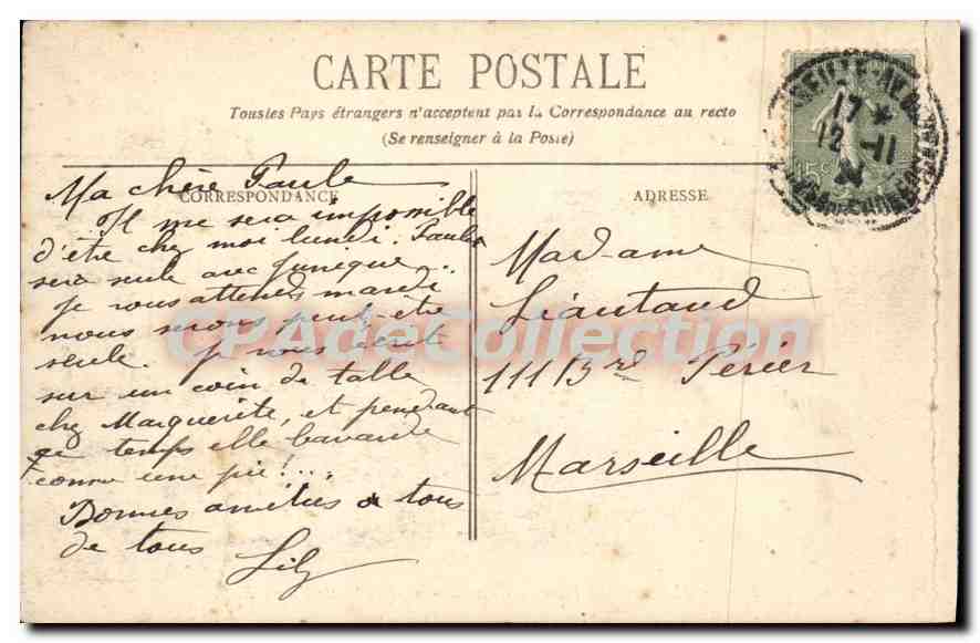 CPA Alger La Place Du Gouvernement Et La Haute Ville — Back