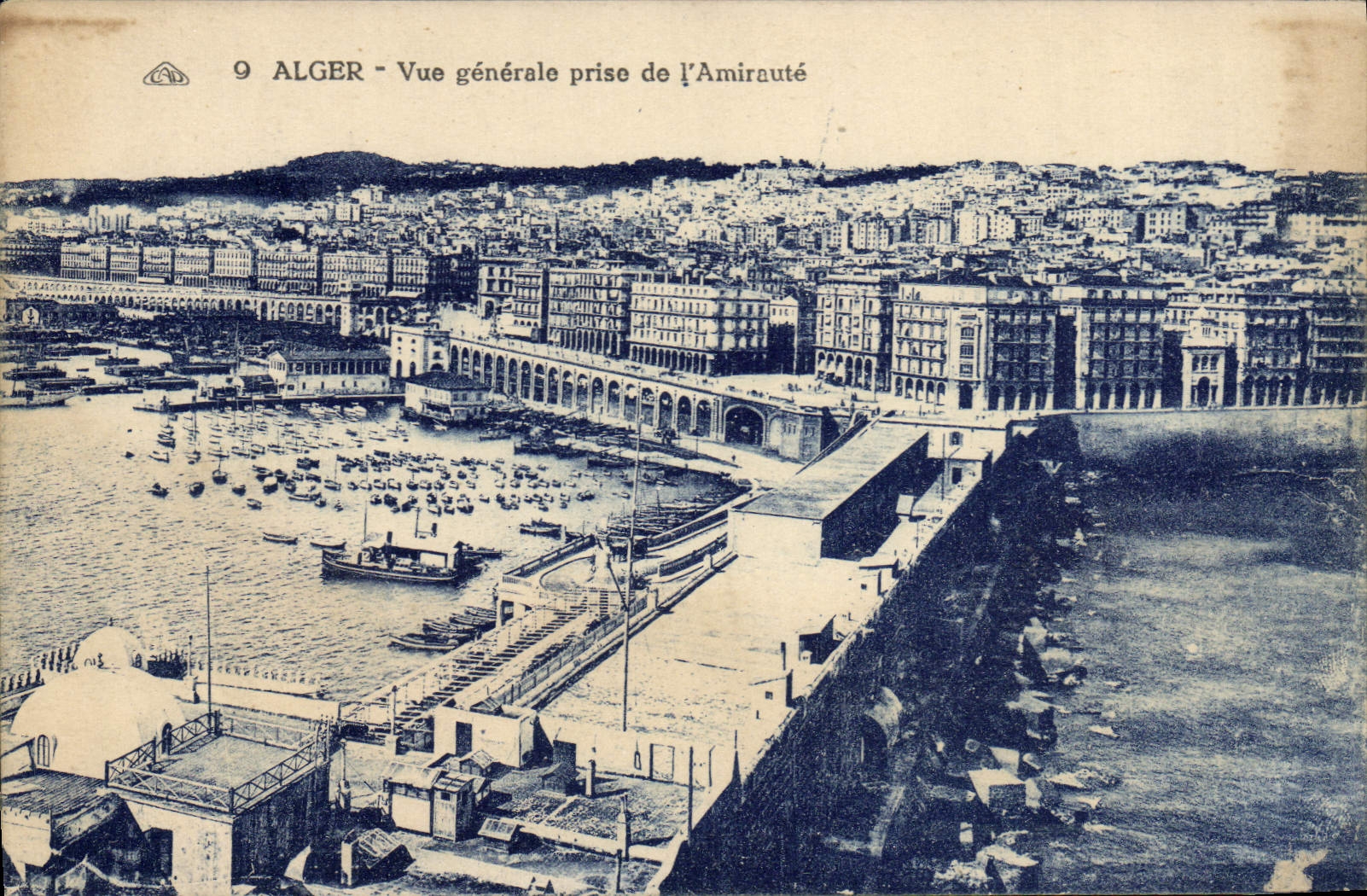 Algér - Vue générale prise de l'Amirauté — éditeur R. Dinnoux, n° 9