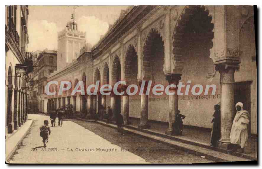CPA Alger La Grande Mosquee Rue de la marine
