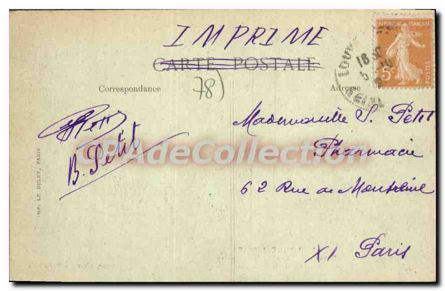 CPA Louveciennes Entree Du Chateau De La Du Barry Et Rue De La Machine — Back