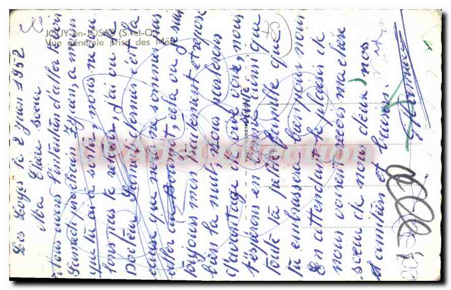 CPA Jouy En JosasVue Generale — Back