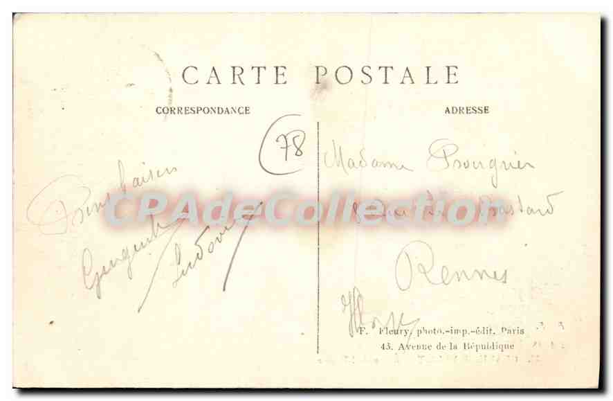 CPA Chaville Velizy Etang De I'Ursine — Back