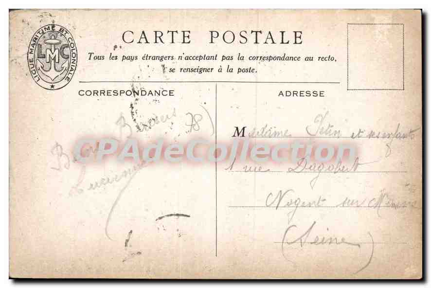 Arrivée au Camp des Pilotins CPSF — Bouafles-les-Andelys — Max Gennnitz — Verso