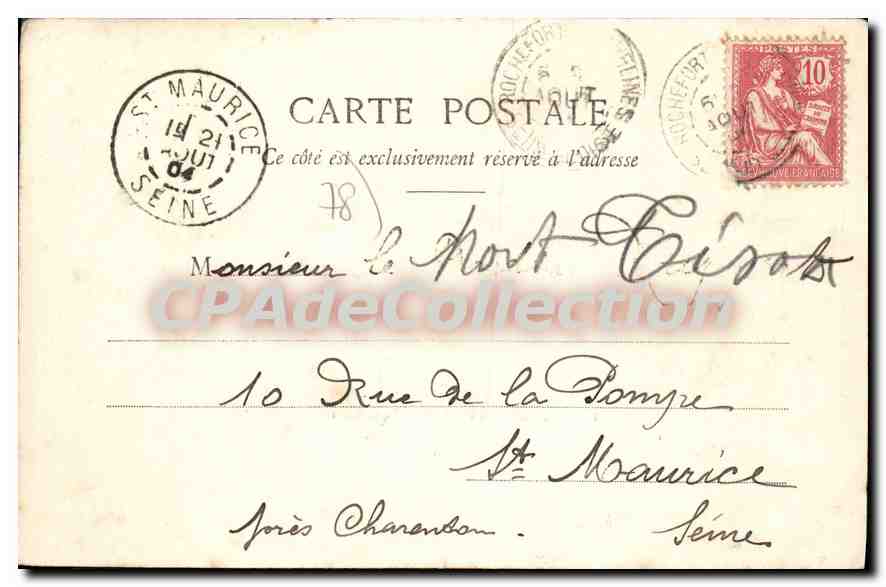 ROCHEFORT-en-YVELINES — Le Château — Librairie A. Bourtroue, Dourdan S.-et-O. — Rückseite