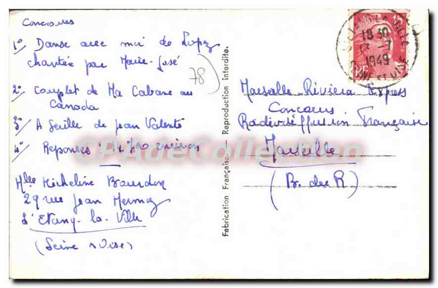 Étang-la-Ville — Église avec clocher à flèche — Bon Souvenir... — Fabrication Française — Verso