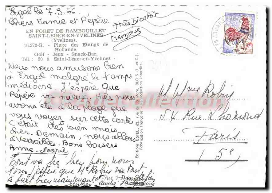 Plage des Etangs de Hollande — Estel — Éditions Estel — Verso