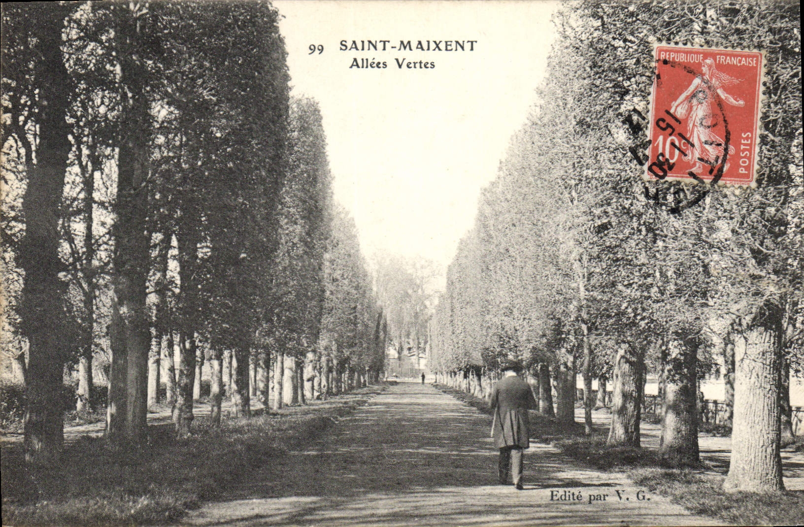 Saint-Maixent — Allées Vertes — Édité par V. G.