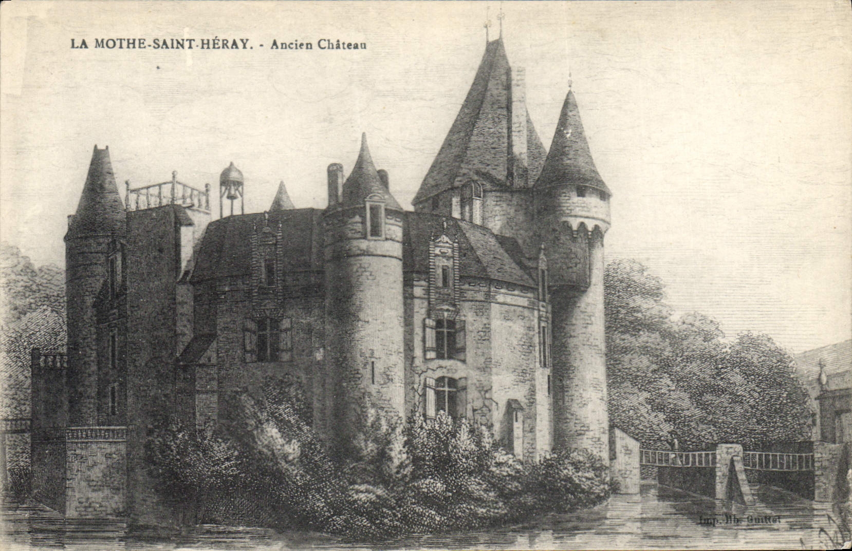 CPA La Mothe Saint Heray Ancien Château