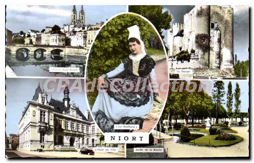 Niort — Vue panoramique avec la Niortaise — Édition Gaby, Nantes