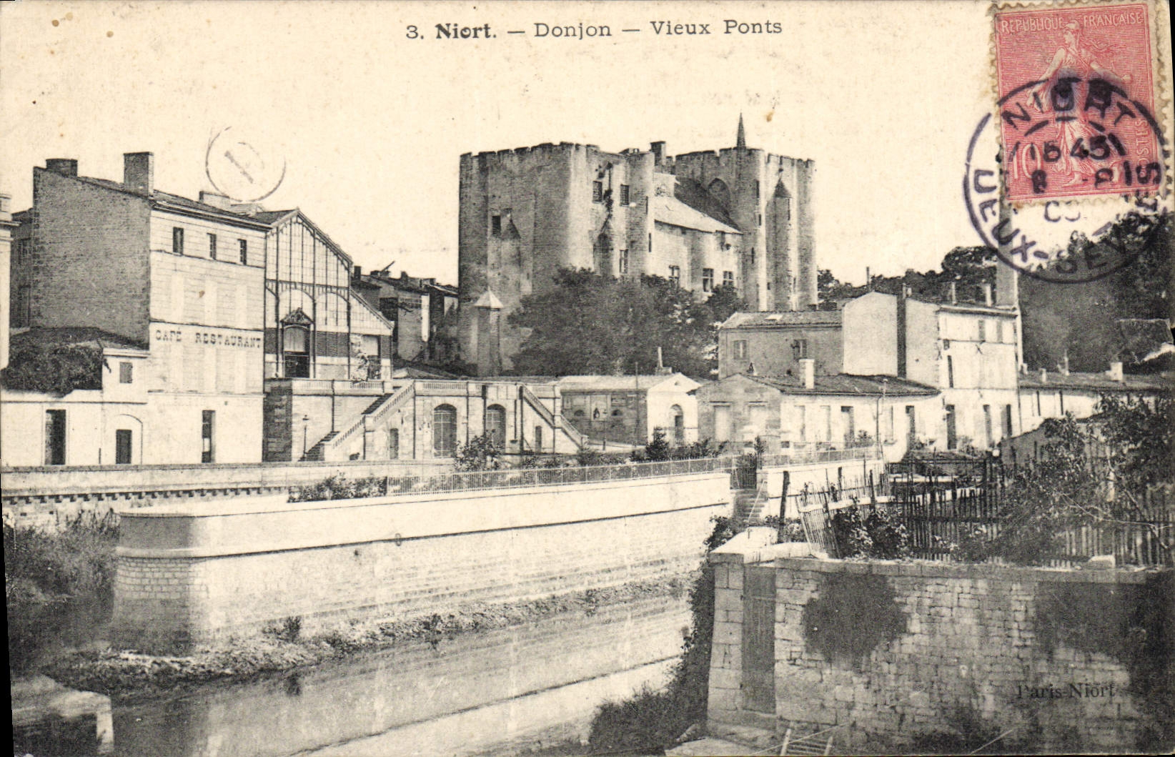 Niort — Donjon — Vieux Ponts — Éditeur Paris-Niort, n°3