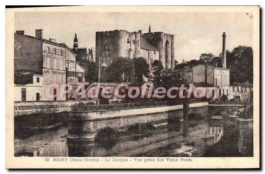 Niort (Deux-Sèvres) - Le Donjon - Vue prise des Vieux Ponts