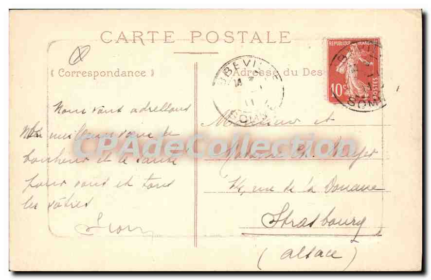 CPA Abbeville Cour De I'Hotel De Ville — Verso