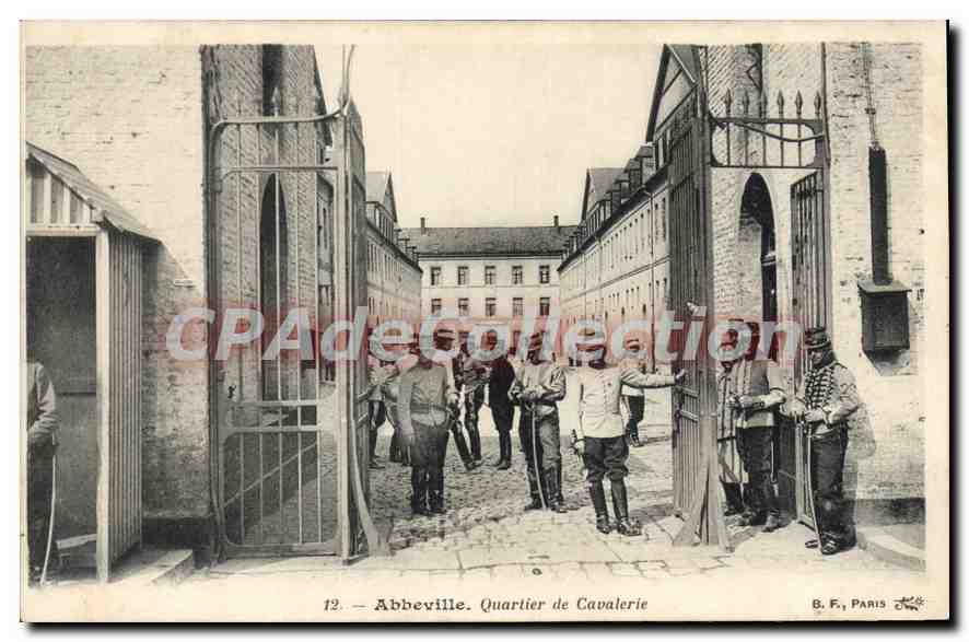 CPA Abbeville Quartier De Cavalerie
