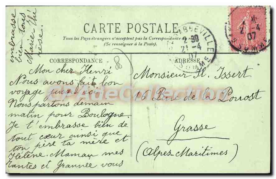 Abbeville — La Statue de l'Amiral Courbet — L.L. — Reverso