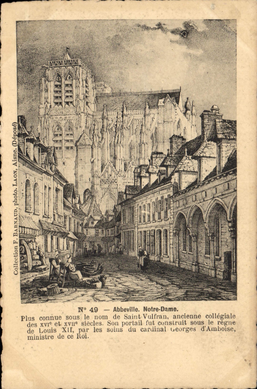 Abbeville. Najświętsza Maryja — dawniej kolegiata — fot. F. Barnaud, Laon, nr 49